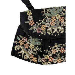 1930s Vintage Embroidered Hand Beaded Original Marketa Handbag Clutch Purse